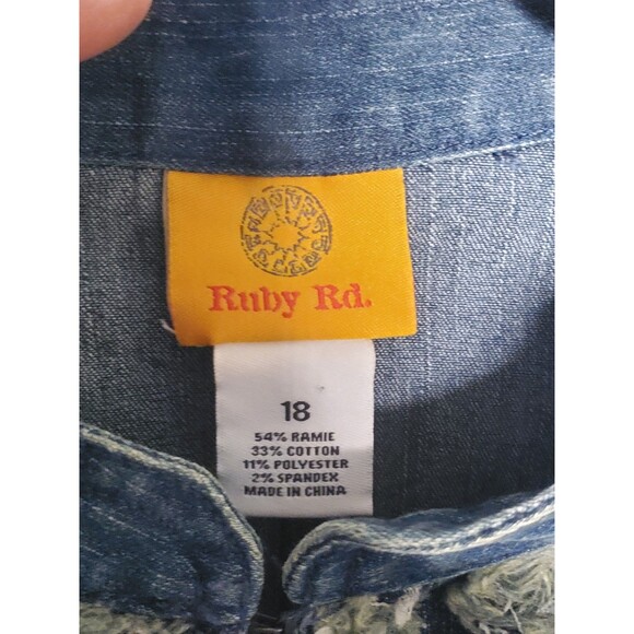 Ruby Road Jean Jacket Size 18 - Picture 4 of 4